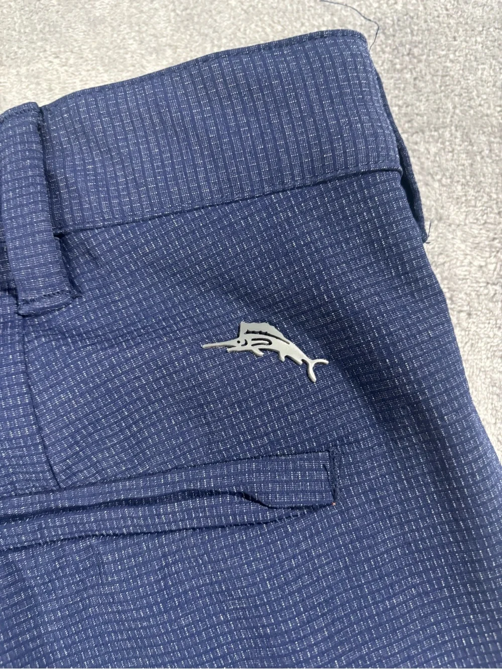 Tommy Bahama Navy Flat-Front Performance Shorts